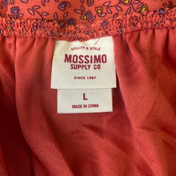 Mossimo Supply Company rust color ditzy print tiered boho baby doll sun dress - Picture 3 of 16